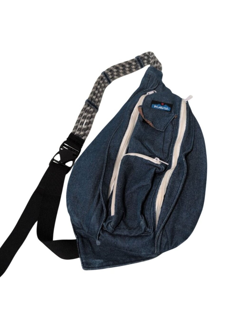 Kavu Denim Rope Sling Bag Blue Hiking Gorpcore Crossbody Minimalist Casual